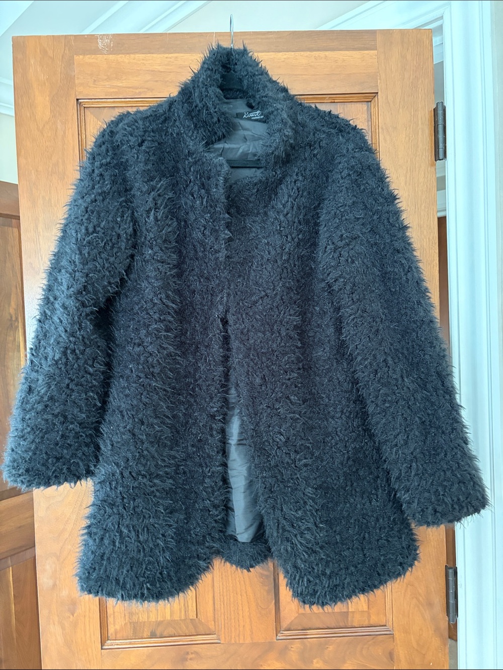 Black Teddy Jacket - Luxurious Cozy Coat by Kensie